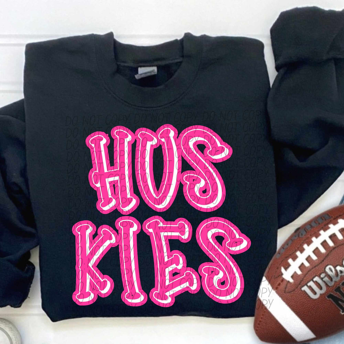 Huskies hot pink 55318 DTF transfer