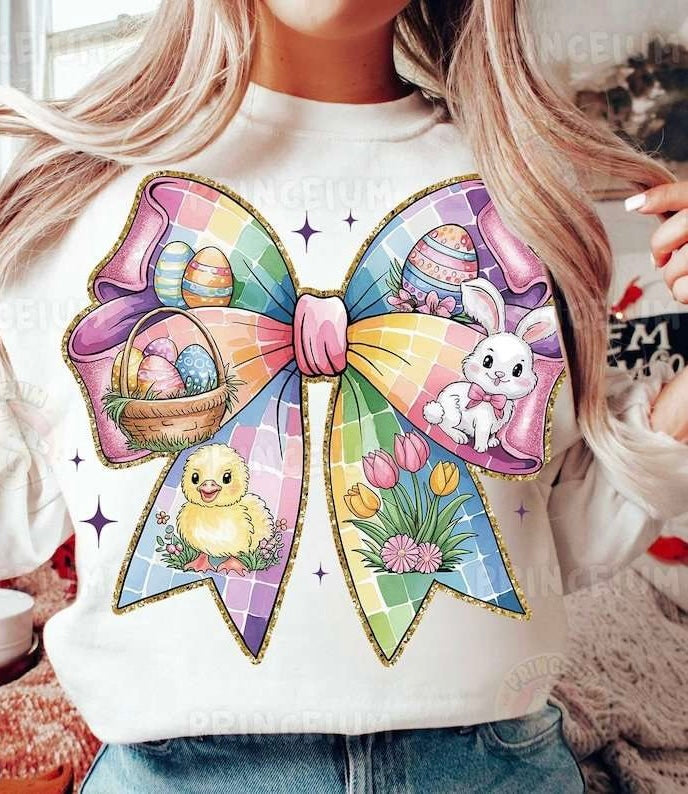 Colorful Easter bow 84347 DTF transfer