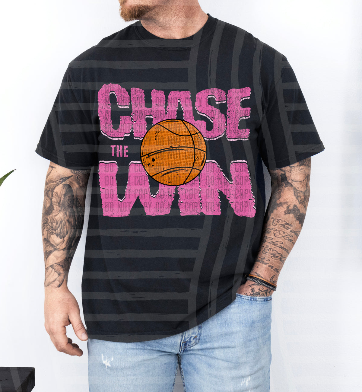 Chase the win basketball PINK (Caplinger) DTF Transfer