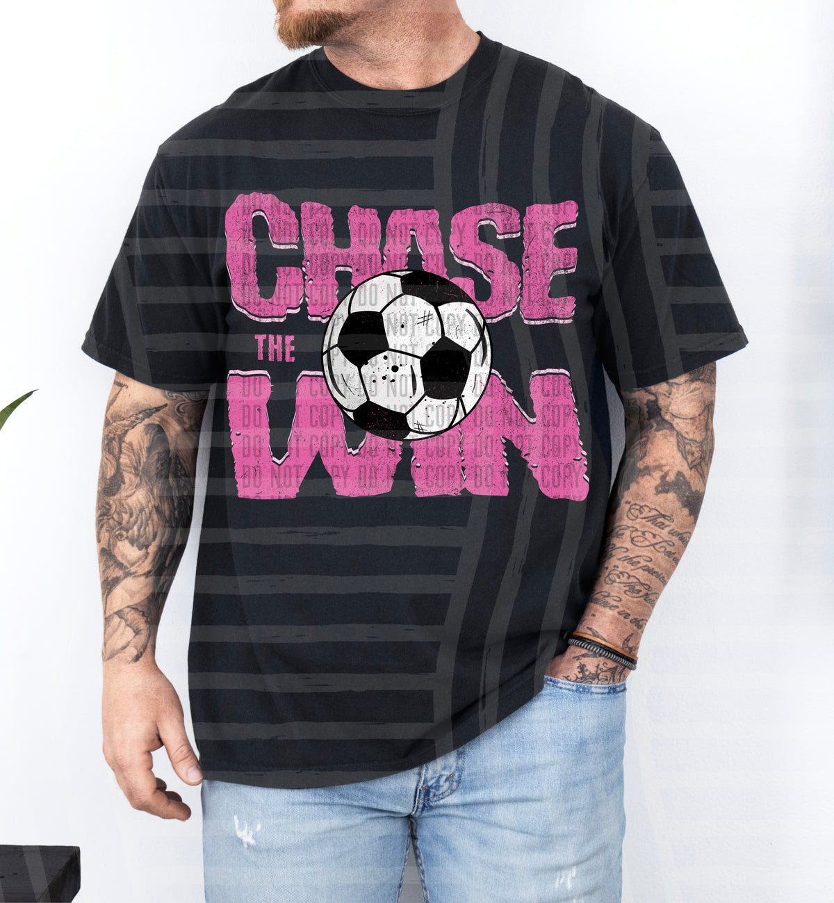 Chase the win soccer PINK (Caplinger) DTF Transfer