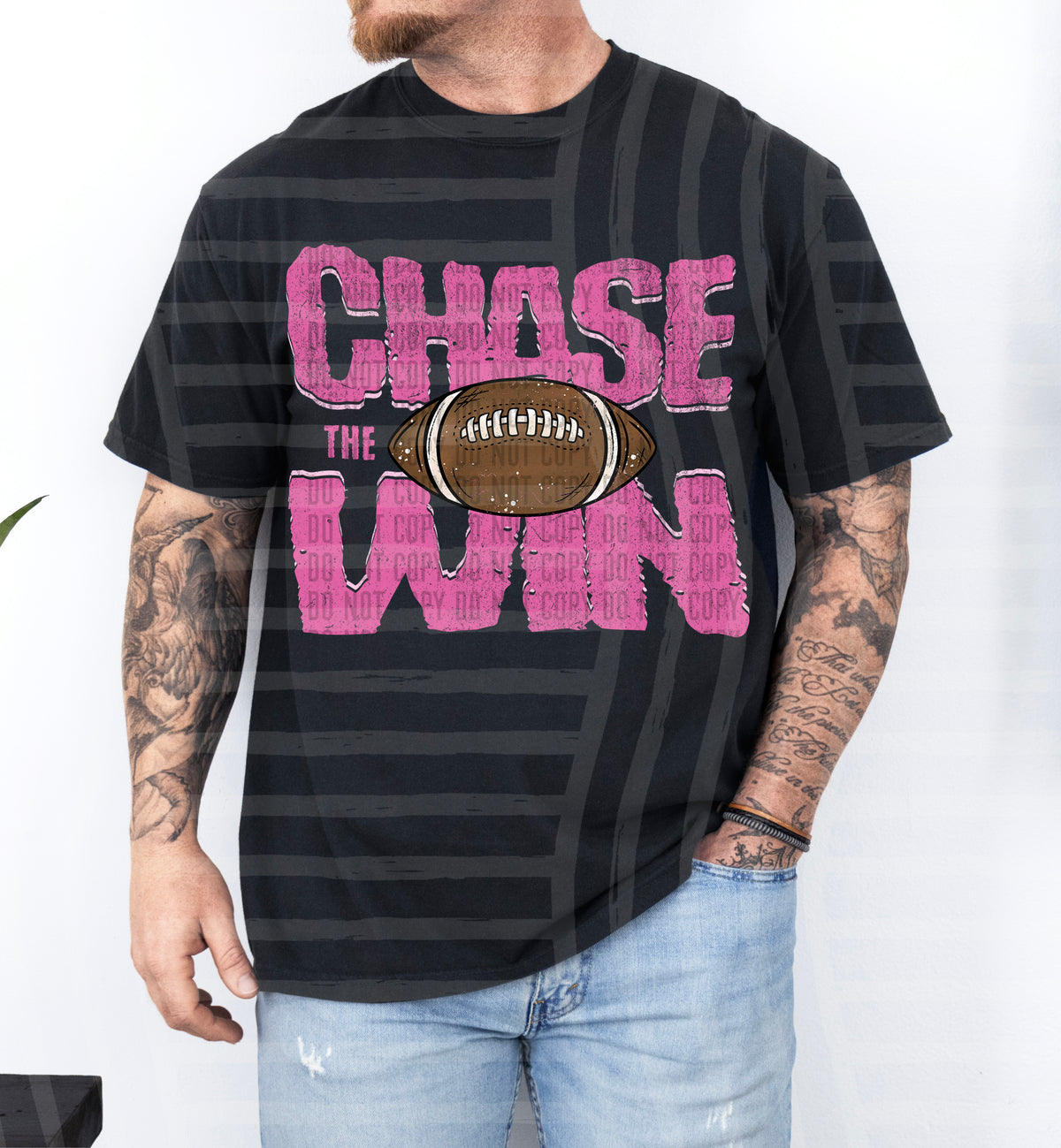 Chase the win football PINK (Caplinger) DTF Transfer
