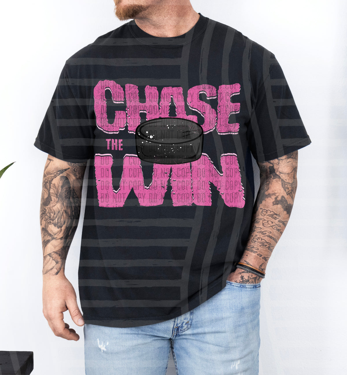 Chase the win hockey PINK (Caplinger) DTF Transfer