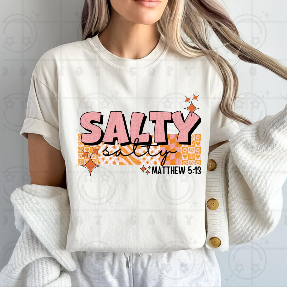 Salty pink and orange (HW) 93477 DTF transfer