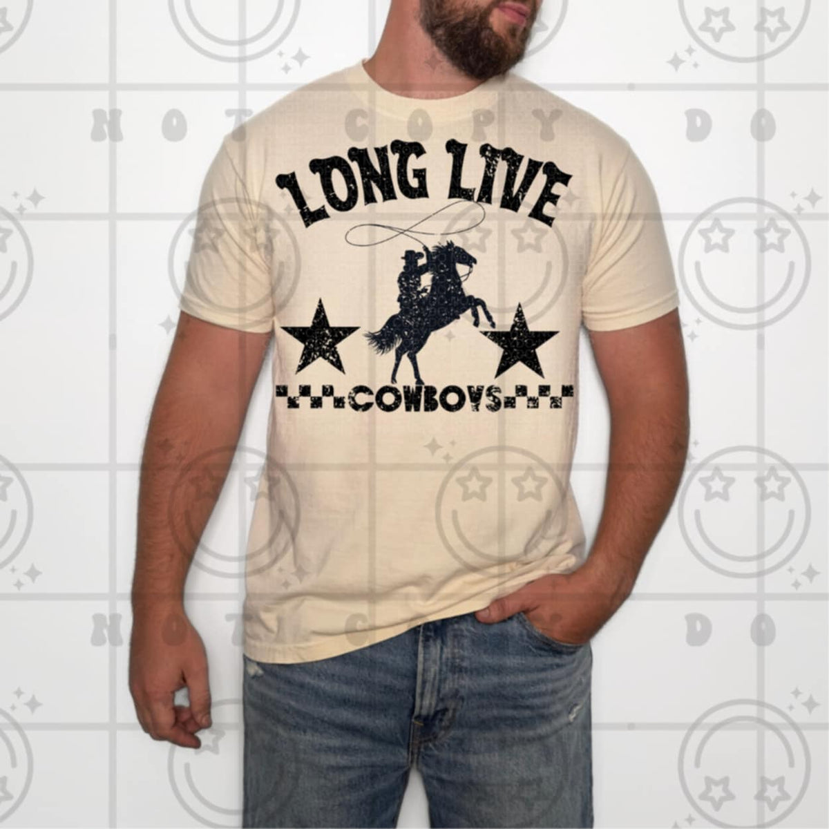 Long live cowboys GRUNGE (HW) 92107 DTF transfer