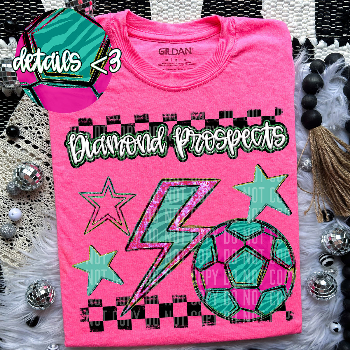 Diamond Prospects Rainbow Soccer (Caplinger) 97375 DTF transfer