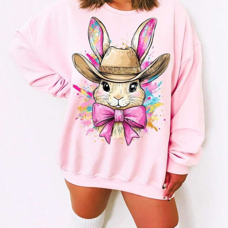 Cowboy bunny 80210 DTF transfer