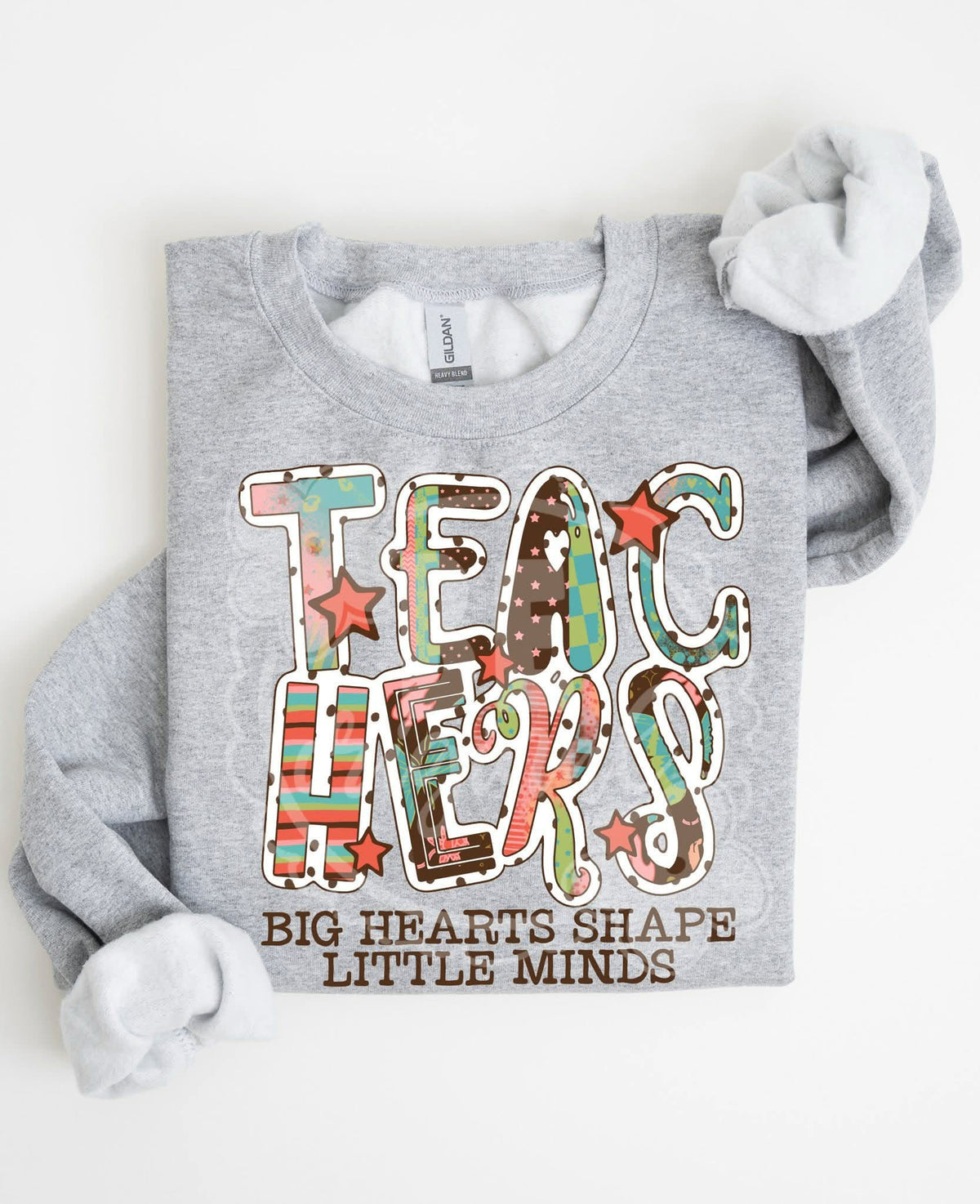 Teachers big hearts shape little minds (c’s) DTF transfer