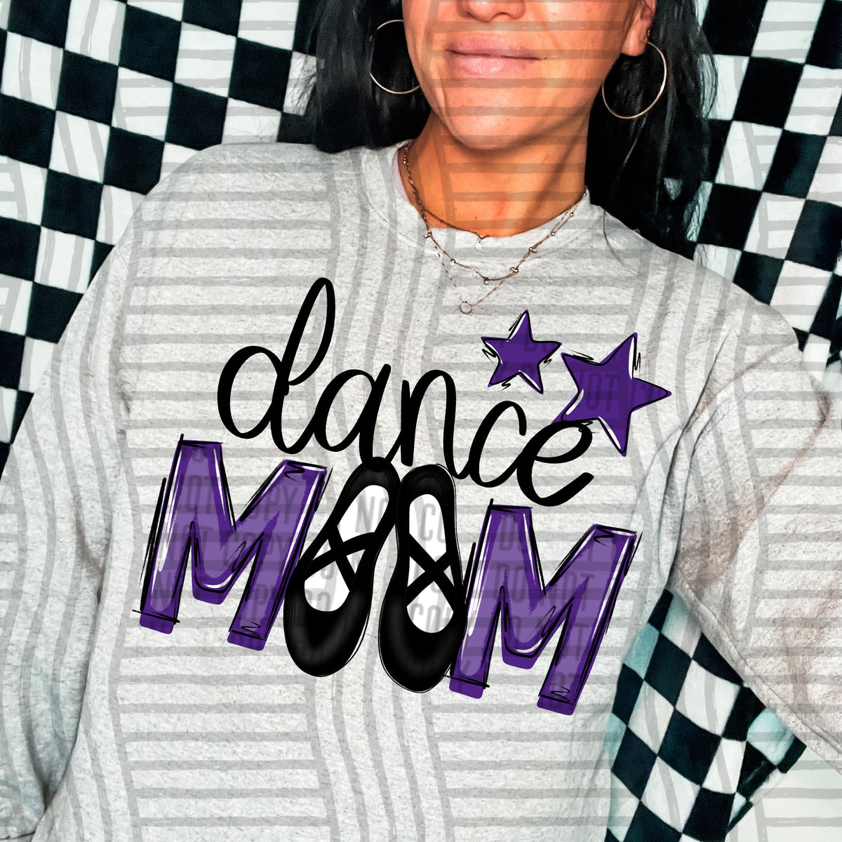 dance mom purple stars (Caplinger) DTF transfer