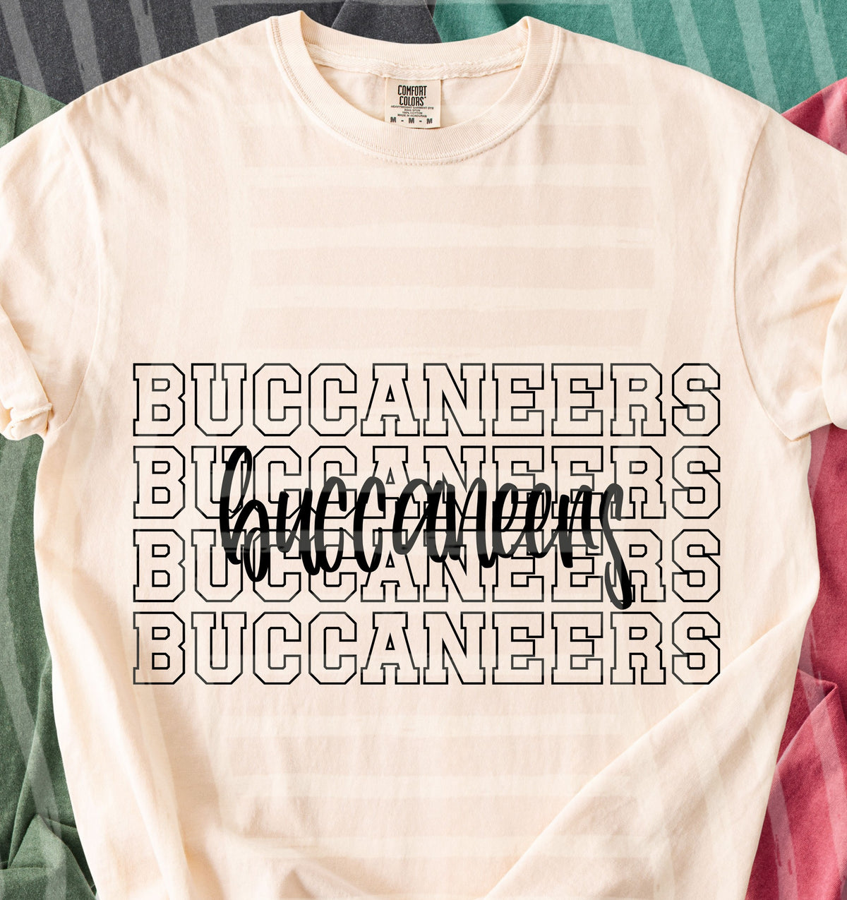 buccaneers simple stacked outlines (Caplinger) DTF Transfer