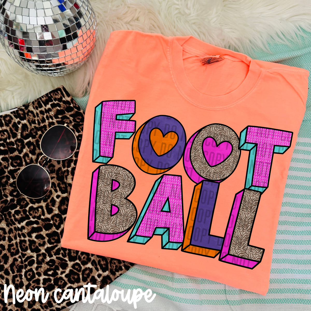 foot ball purple blocks (caplinger) DTF transfer