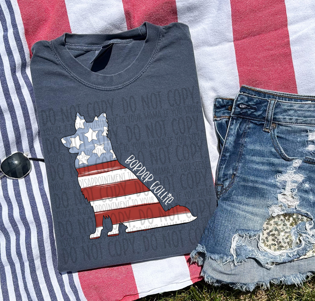 BORDER COLLIE white (SWD) DTF transfer