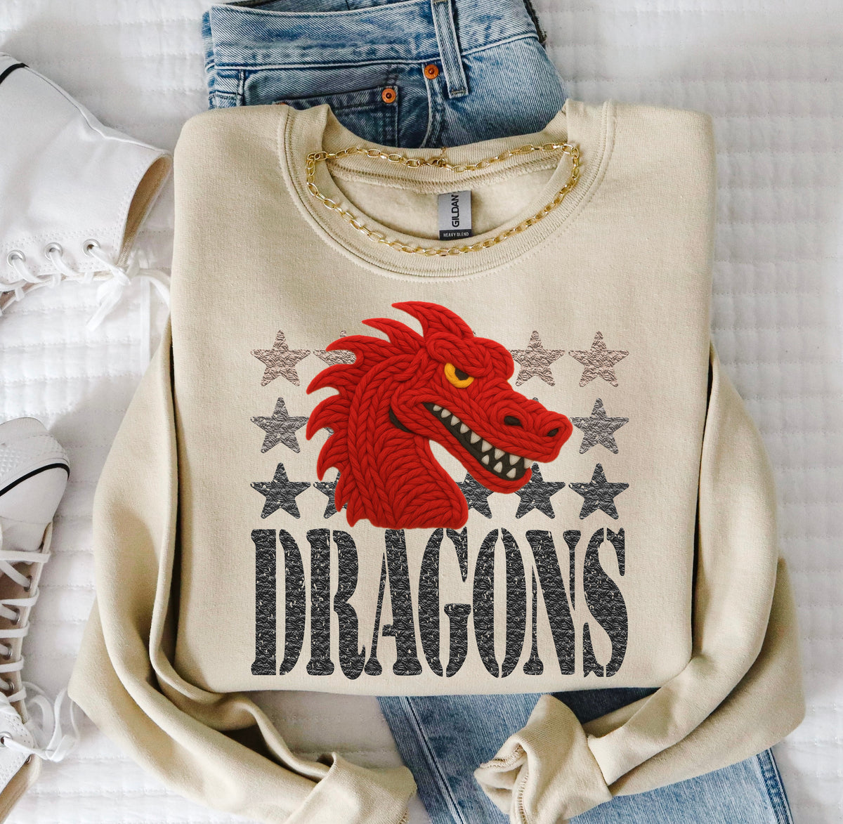 Dragons Red Yarn Mascot (S&G) DTF transfer