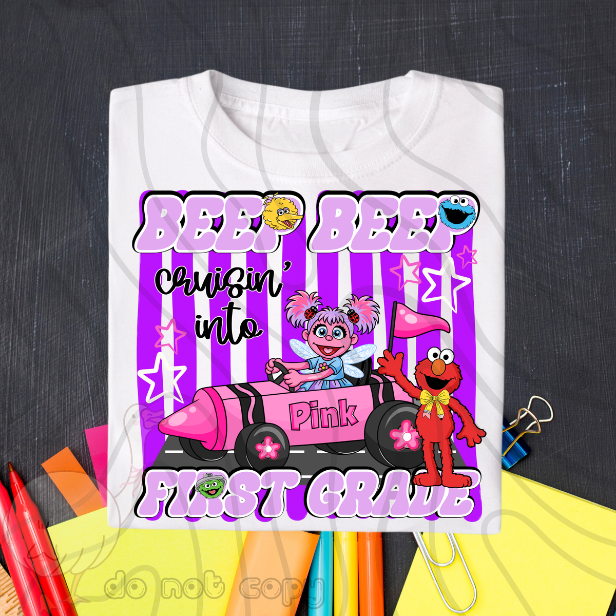 Beep beep purple first grade (DKD) DTF Transfer