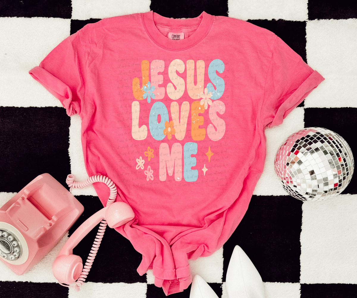 Jesus loves me grunge 34087 DTF transfer