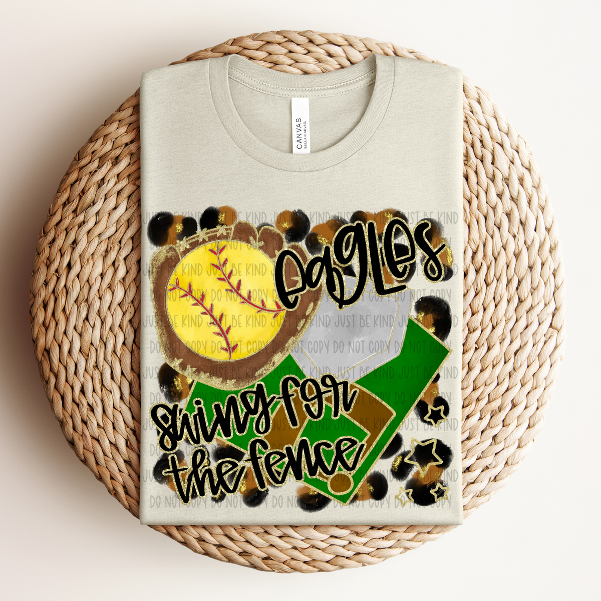 Softball Eagles Swing For The Fence (Caplinger) 83457 DTF Transfer
