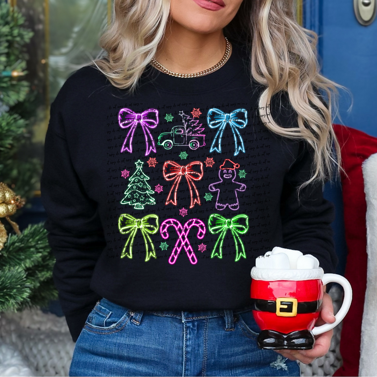 Christmas Bows 68546 DTF Transfer