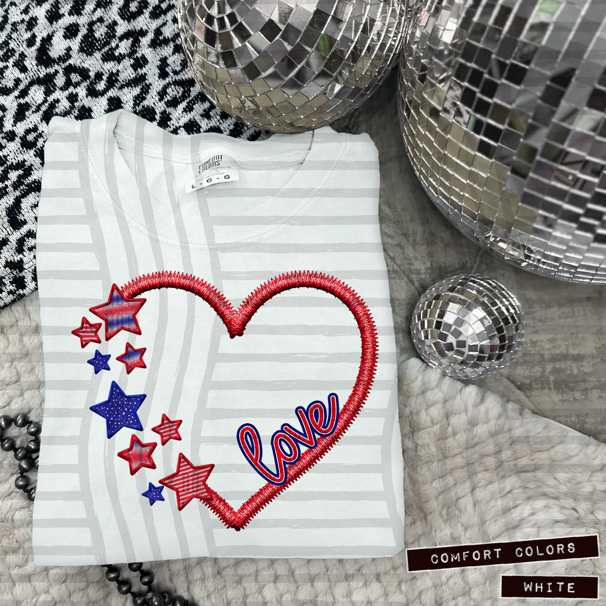 Love Heart with stars (Caplinger) 102793 DTF transfer