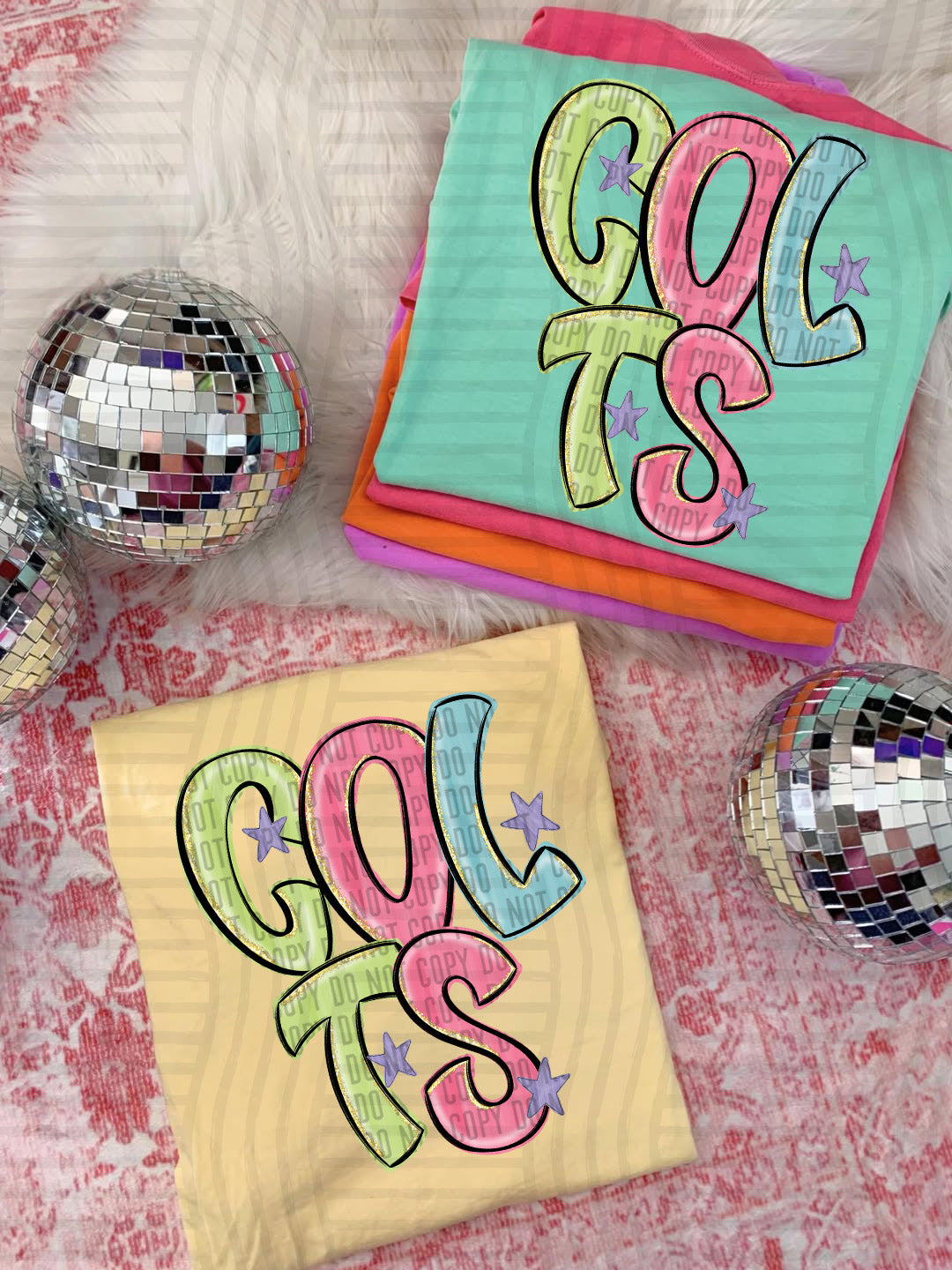 Colts Glittery & Preppy Mascots (Caplinger) DTF transfer