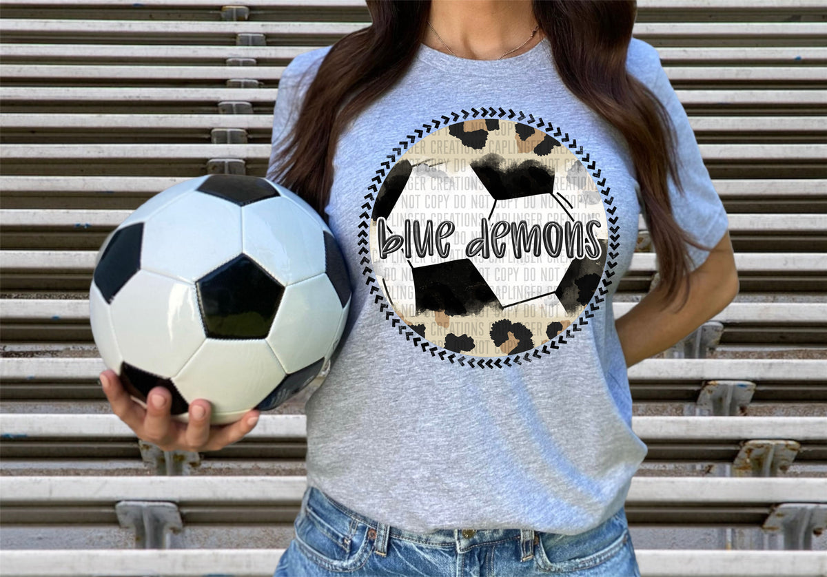 Blue Demons soccer background (Caplinger) DTF transfer
