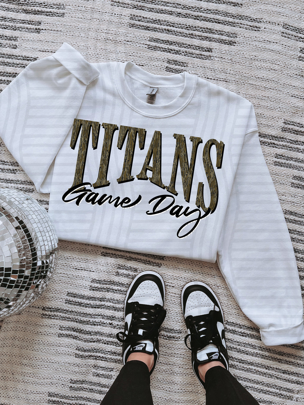 titans game day arched camo font (Caplinger) DTF Transfer