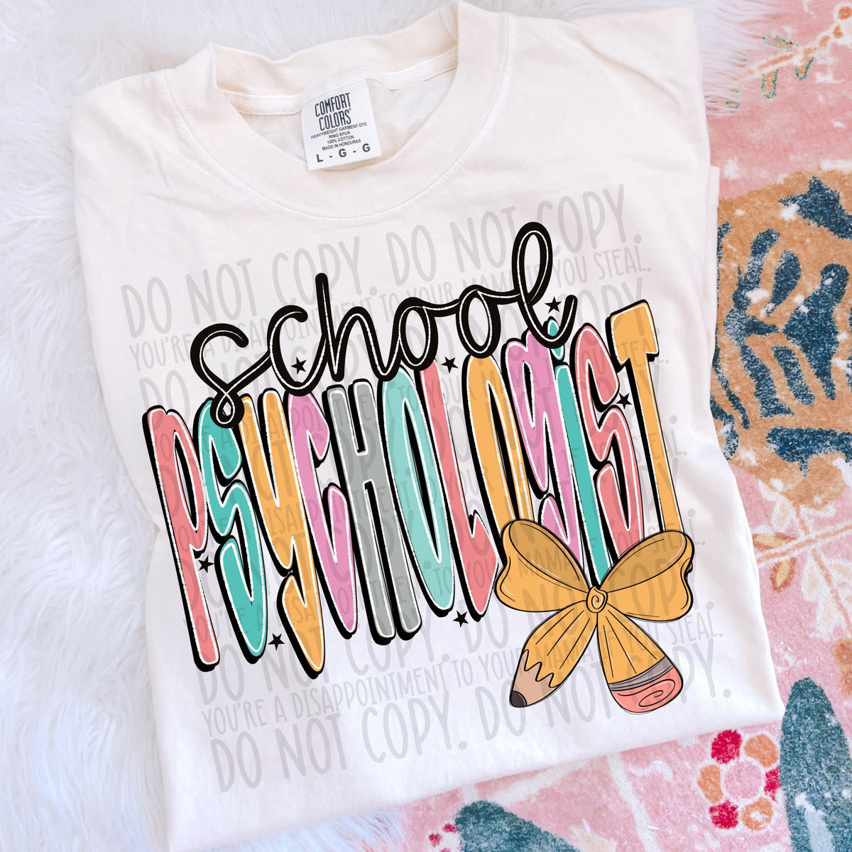 School Phycologist pencil bow (SWD) DTF transfer