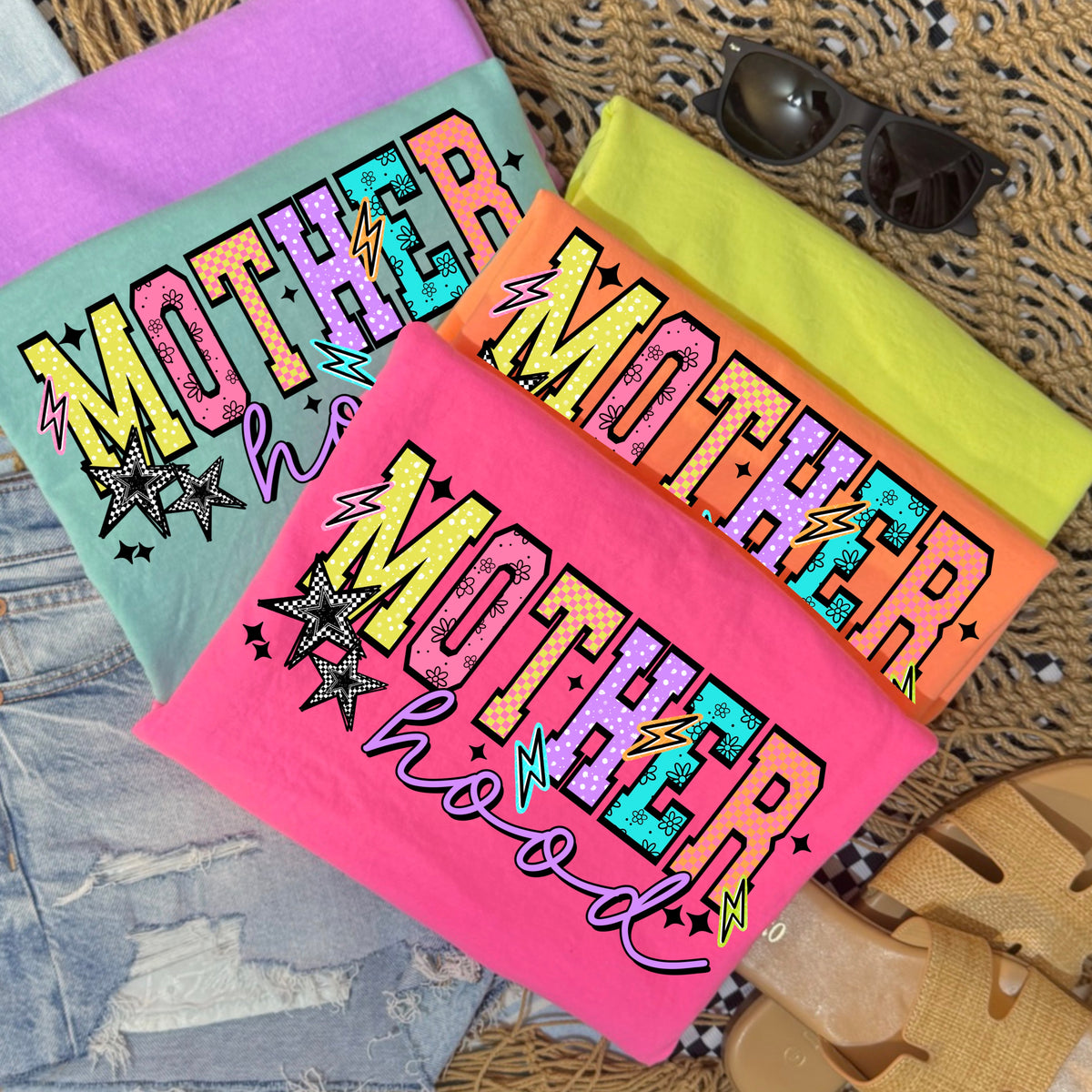 Motherhood colorful with stars (CSC) DTF Transfer