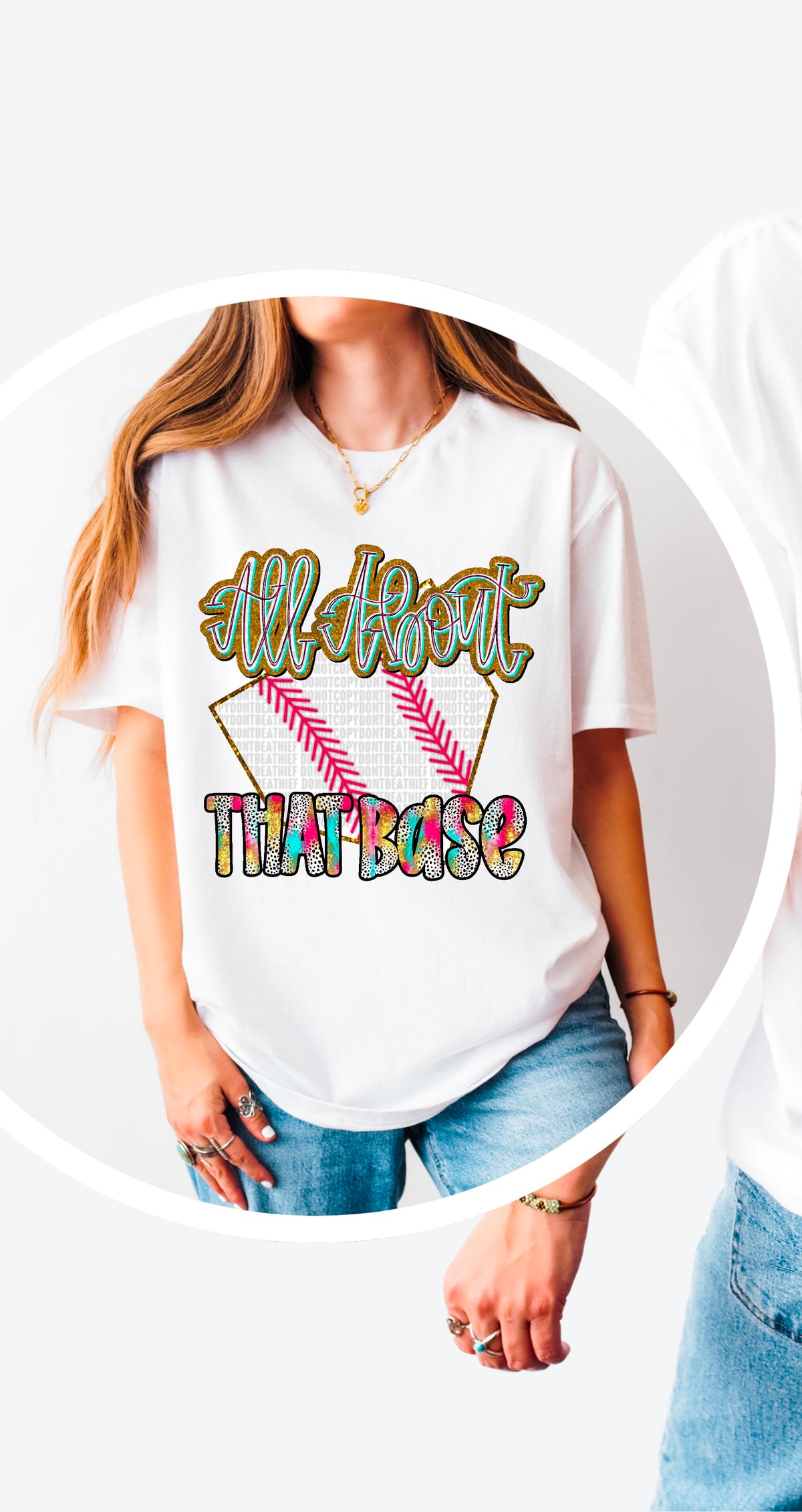 All about that base baseball pocket 90462 DTF transfer