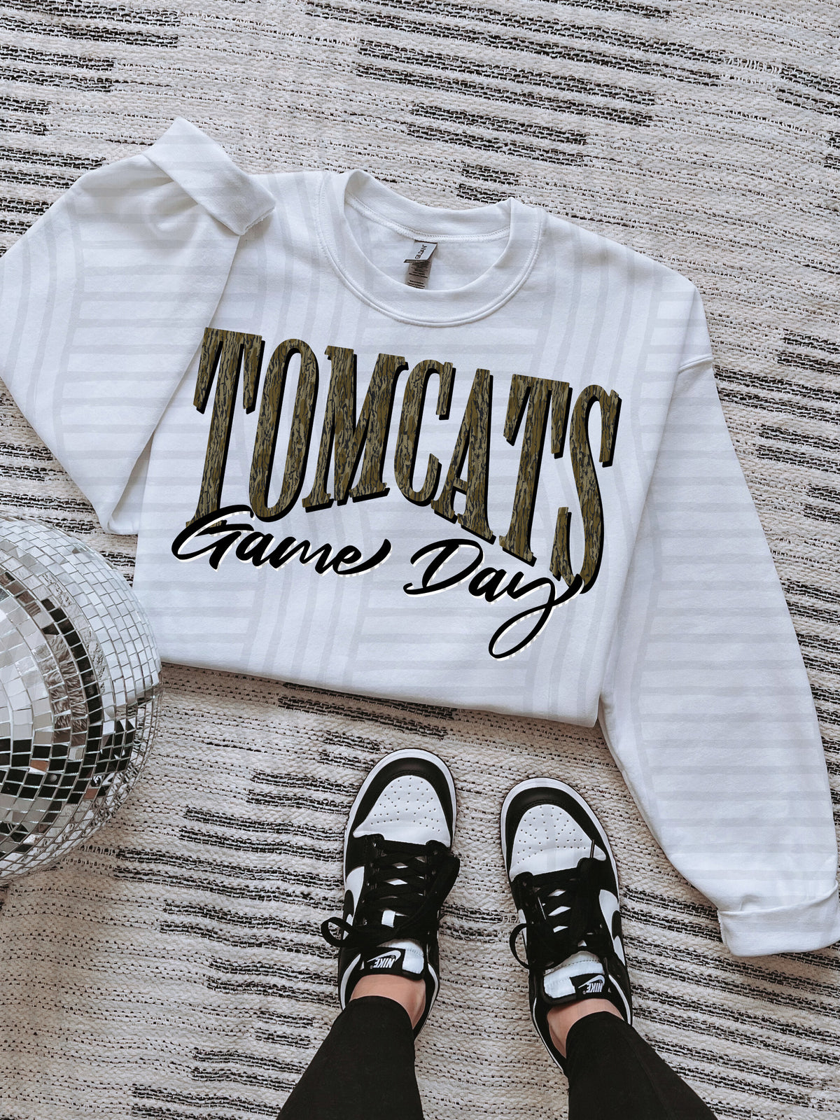 tomcats game day arched camo font (Caplinger) DTF Transfer