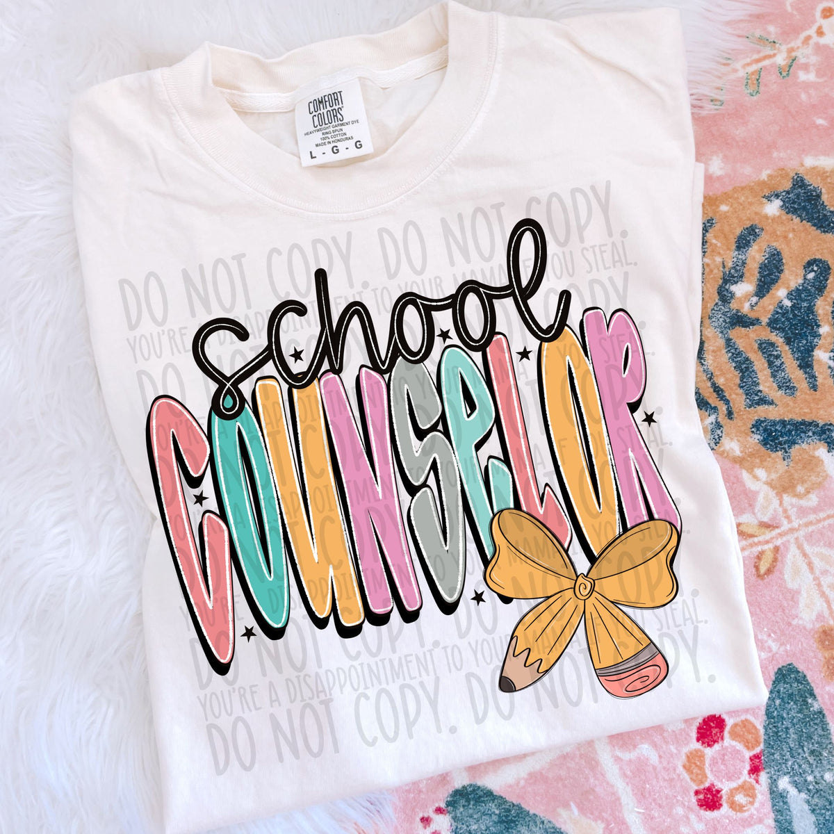 School Counselor pencil bow (SWD) DTF transfer