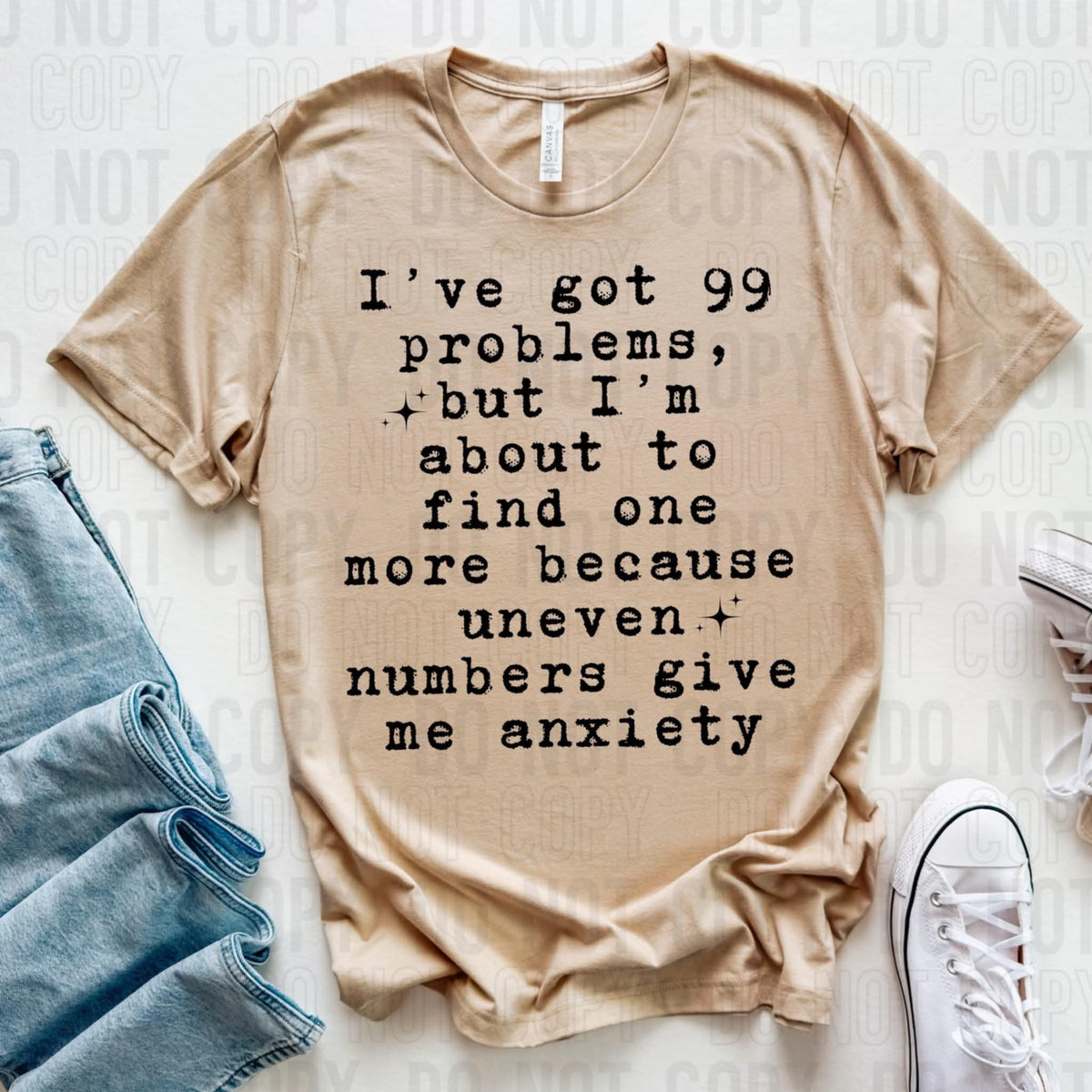 Ive got 99 problems BLACK sbb DTF transfer