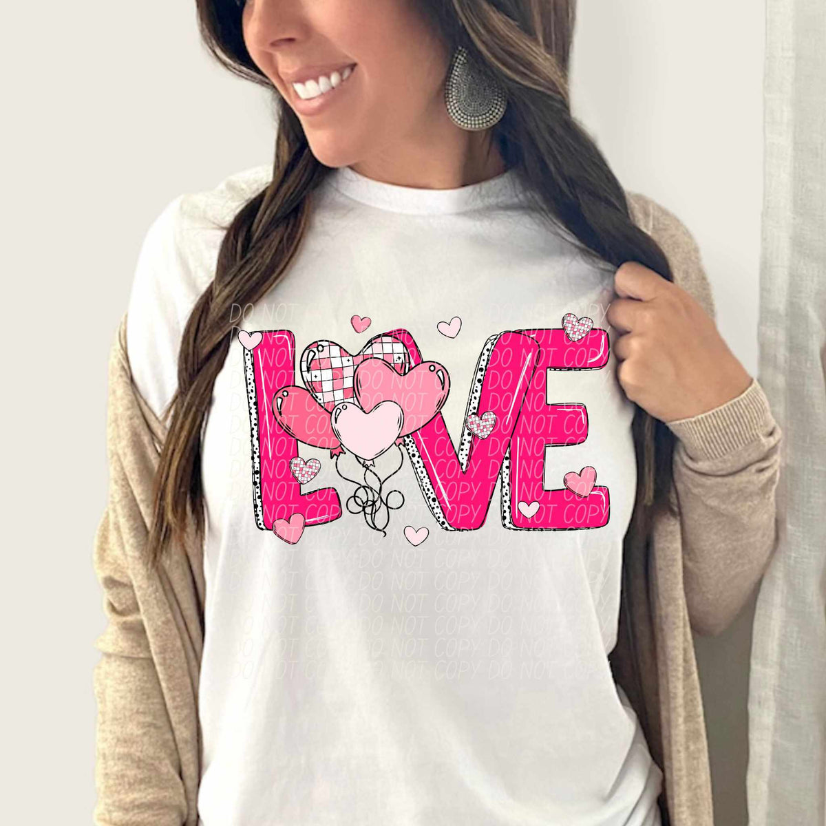 Love heart balloons (CITY) 75757 DTF transfer