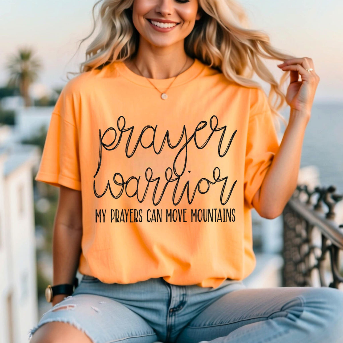 Prayer warrior BLACK (SDD) 92301 DTF transfer