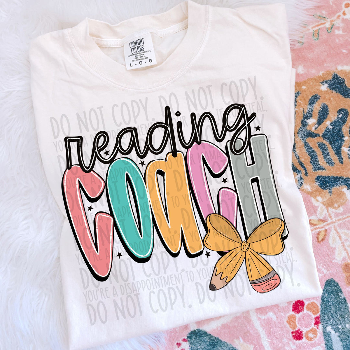 Reading Coach pencil bow (SWD) DTF transfer