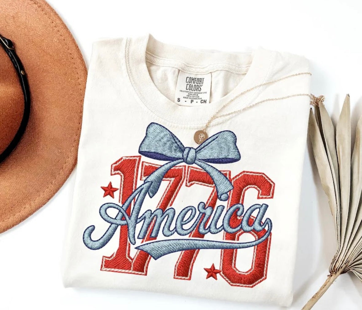 America 1776 embroidery 100382 DTF transfer