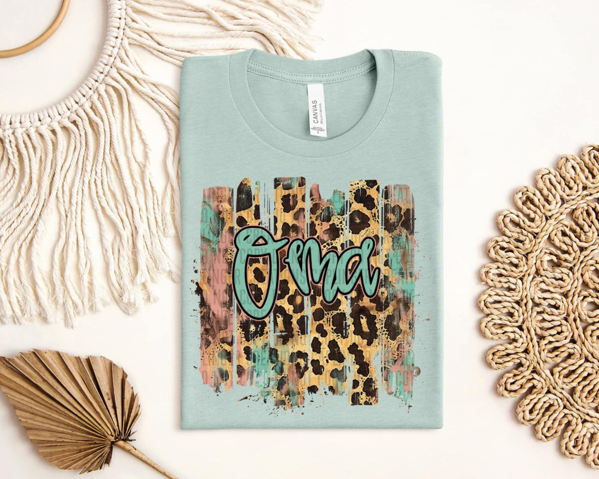 Oma leopard background (Caplinger) 92720 DTF transfer