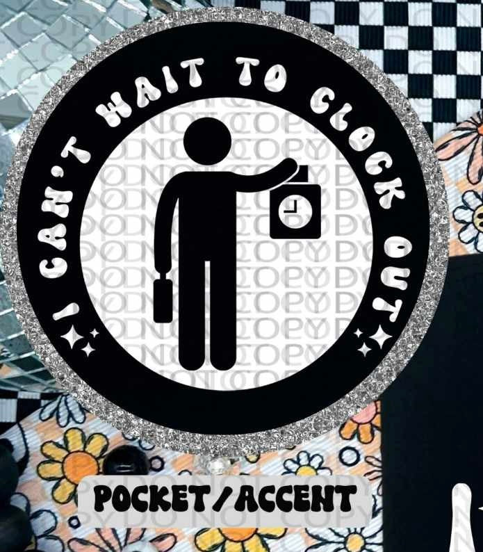 I can’t wait to clock out WHITE pocket (HW) 84699 DTF transfer