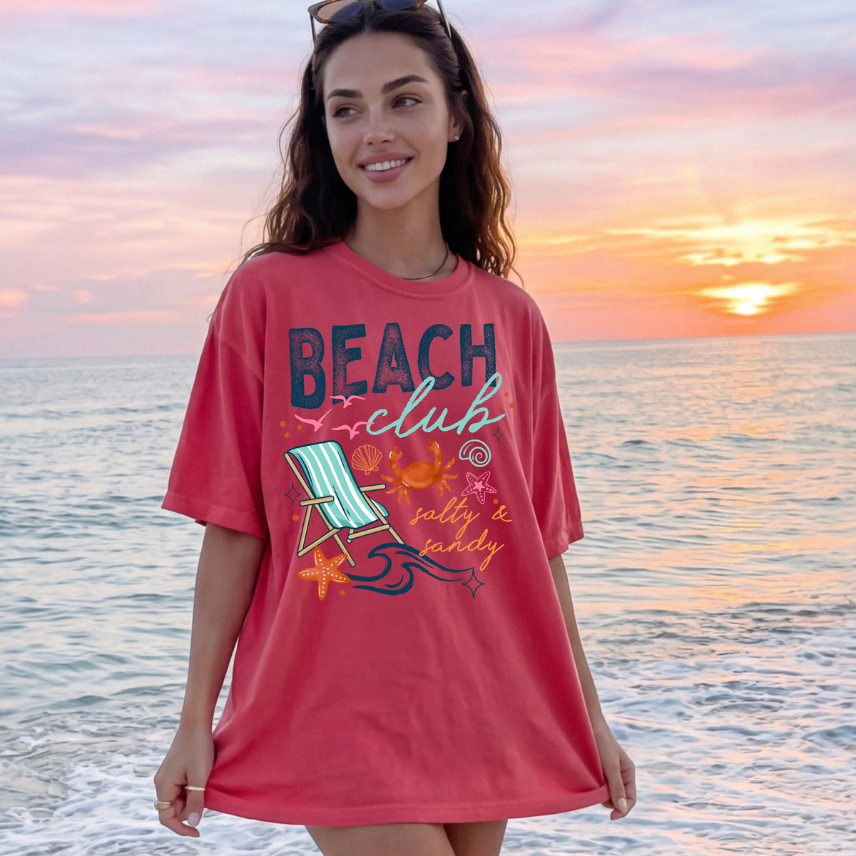 Beach club salty and sandy (CSC) DTF Transfer