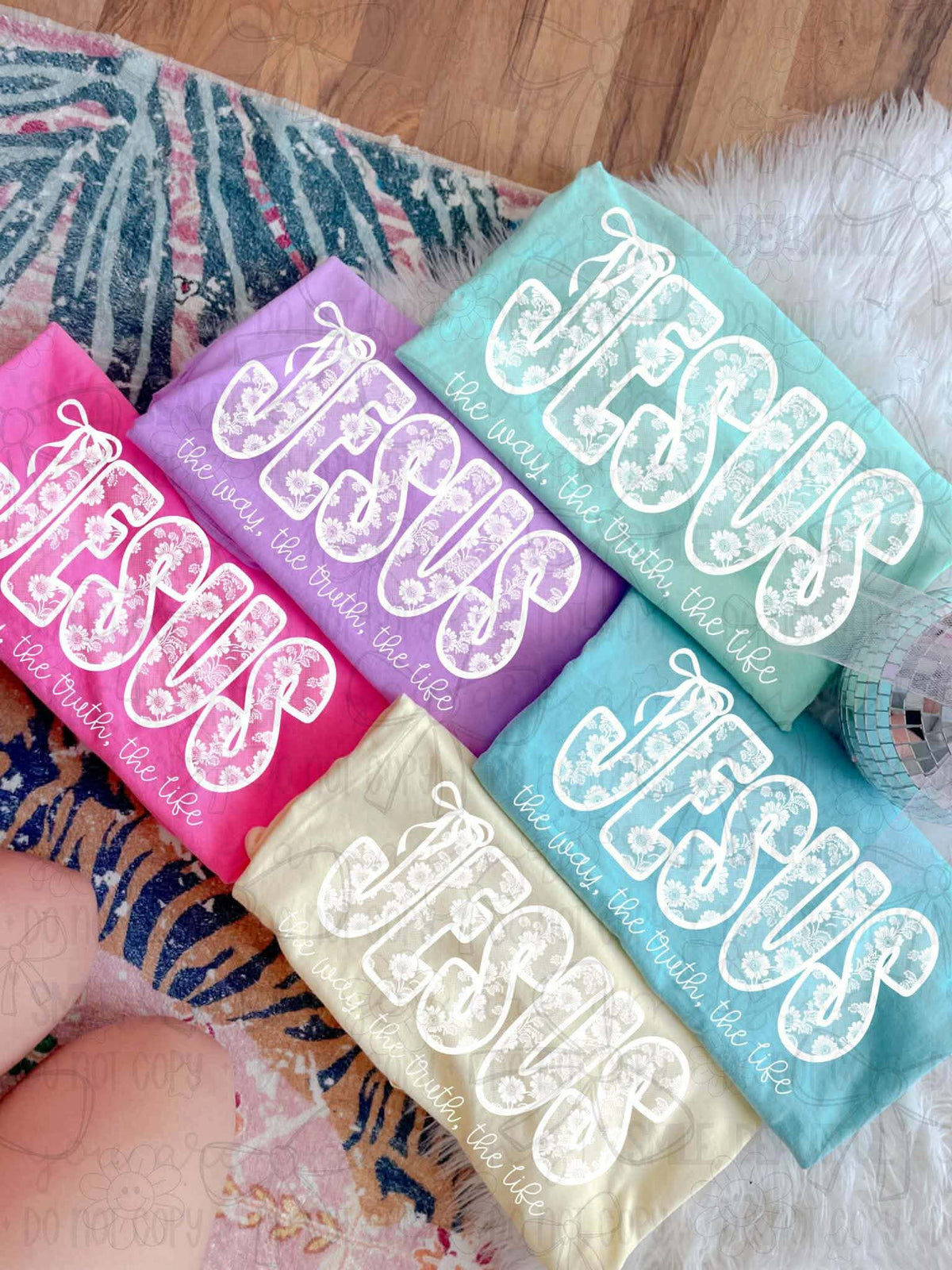 Jesus white lace (MZ) Sunday special DTF transfer