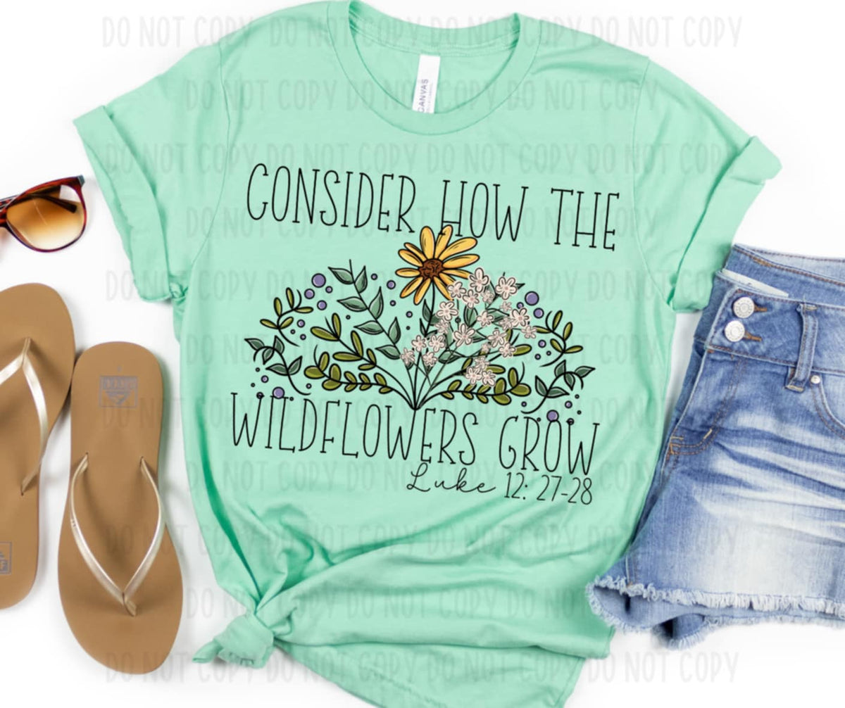 Consider how the wildflowers grow (canvista) 91870 DTF transfer