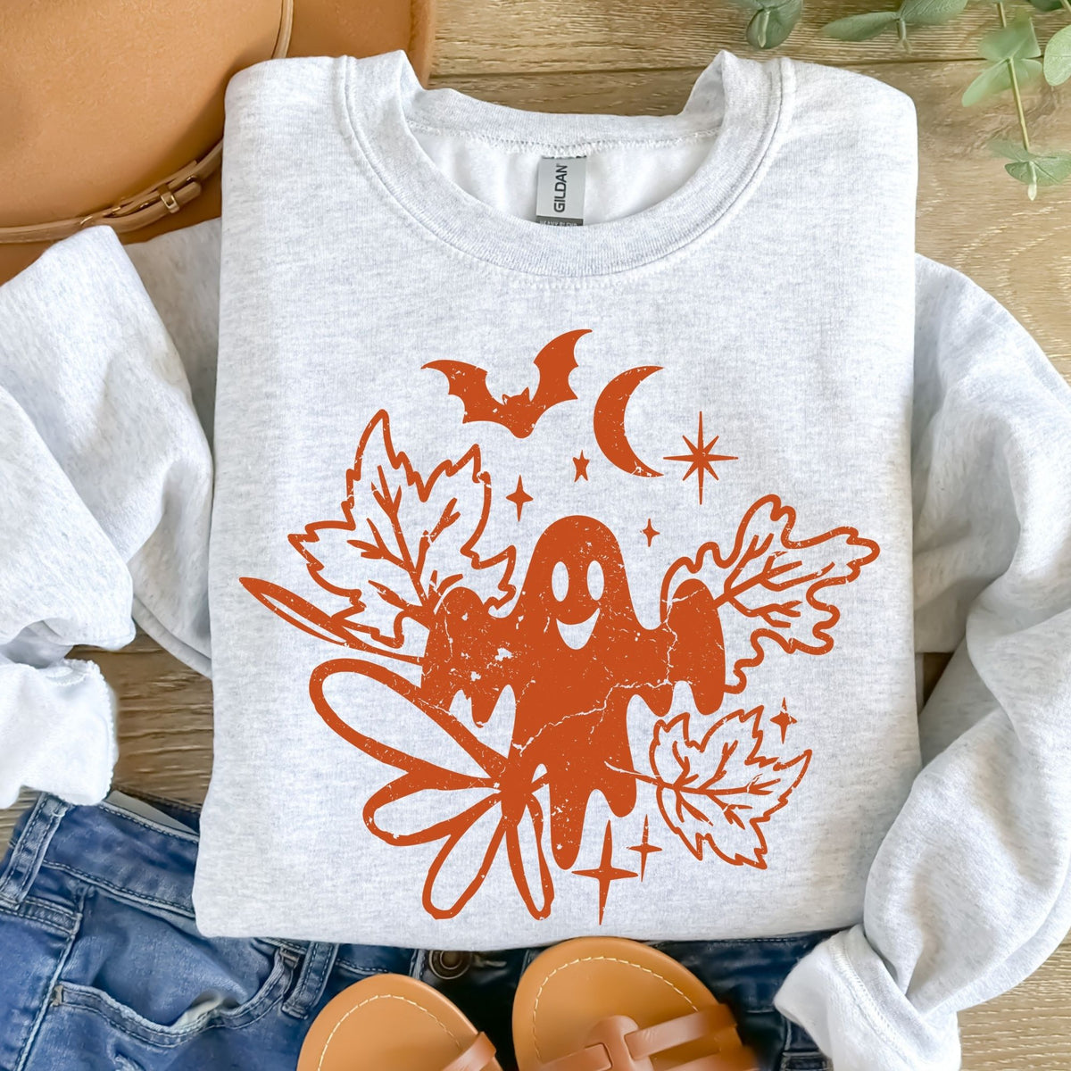 Ghost Orange Distressed-38472-DTF transfer
