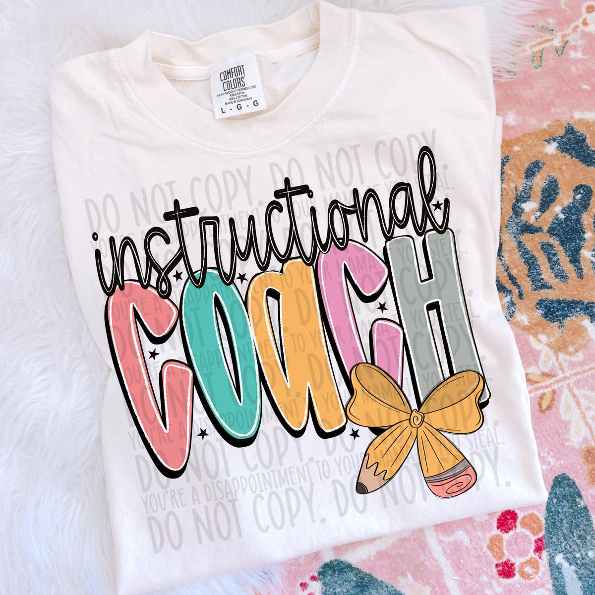 Instructional Coach pencil bow (SWD) DTF transfer