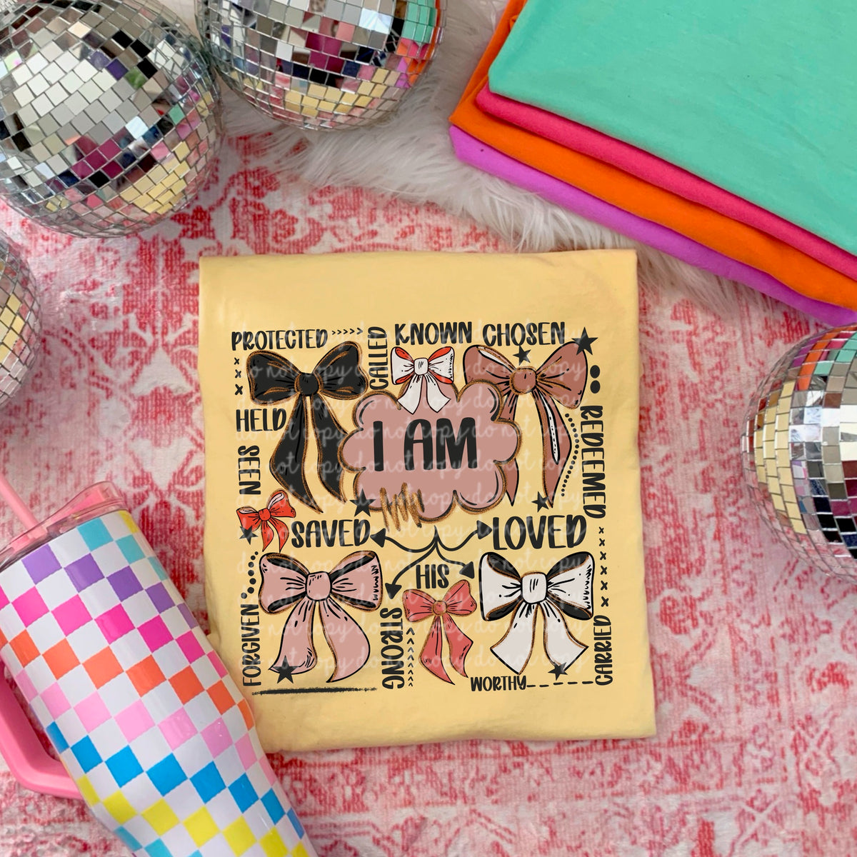 I am loved Saved bow collage (SSD) 117226 DTF Transfer
