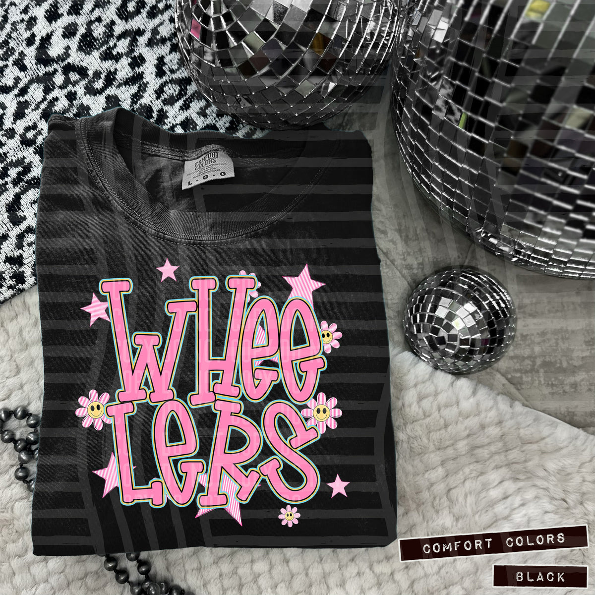Wheelers Pink Flowers And Stars 108064 DTF transfer