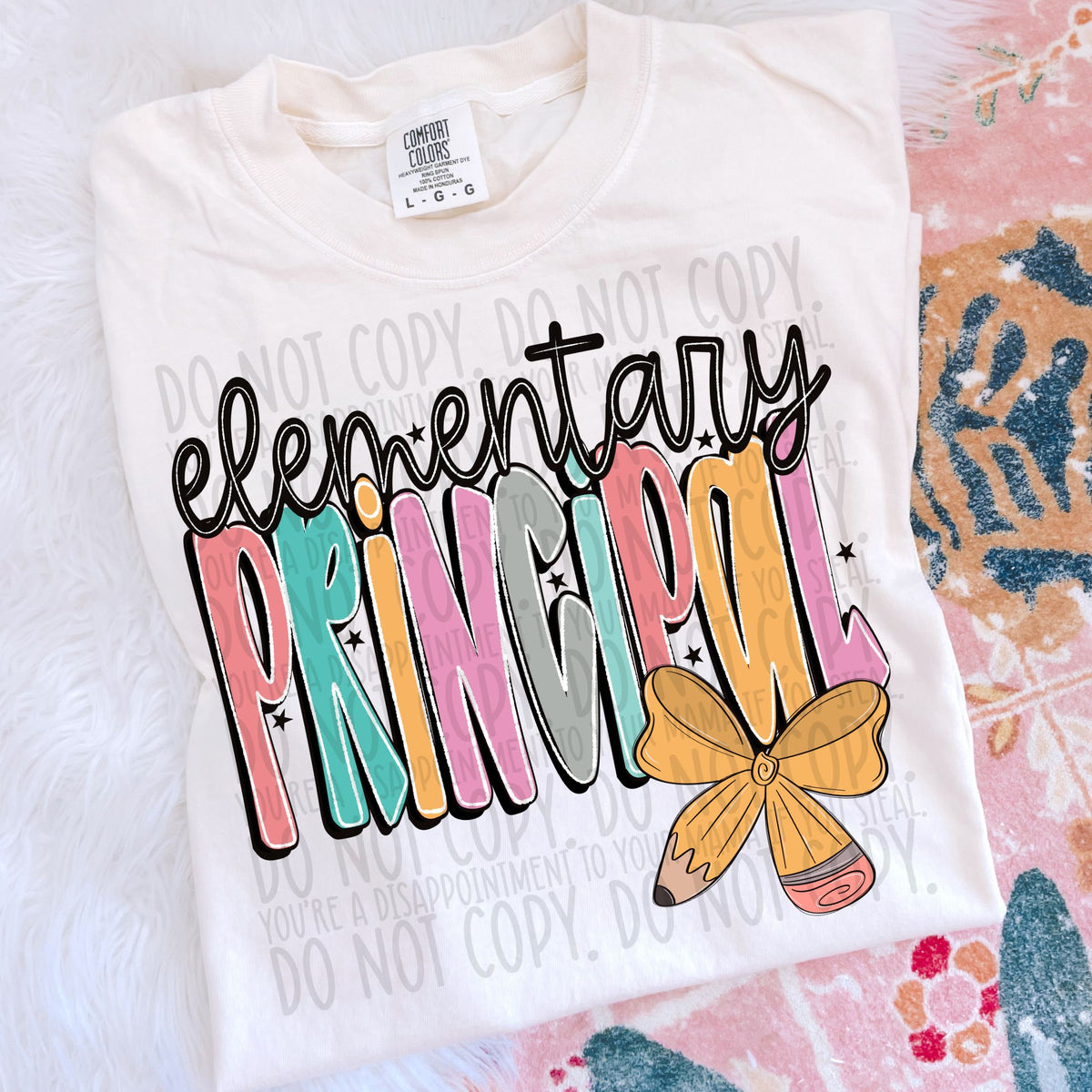 Elementary Principal  pencil bow (SWD) DTF transfer