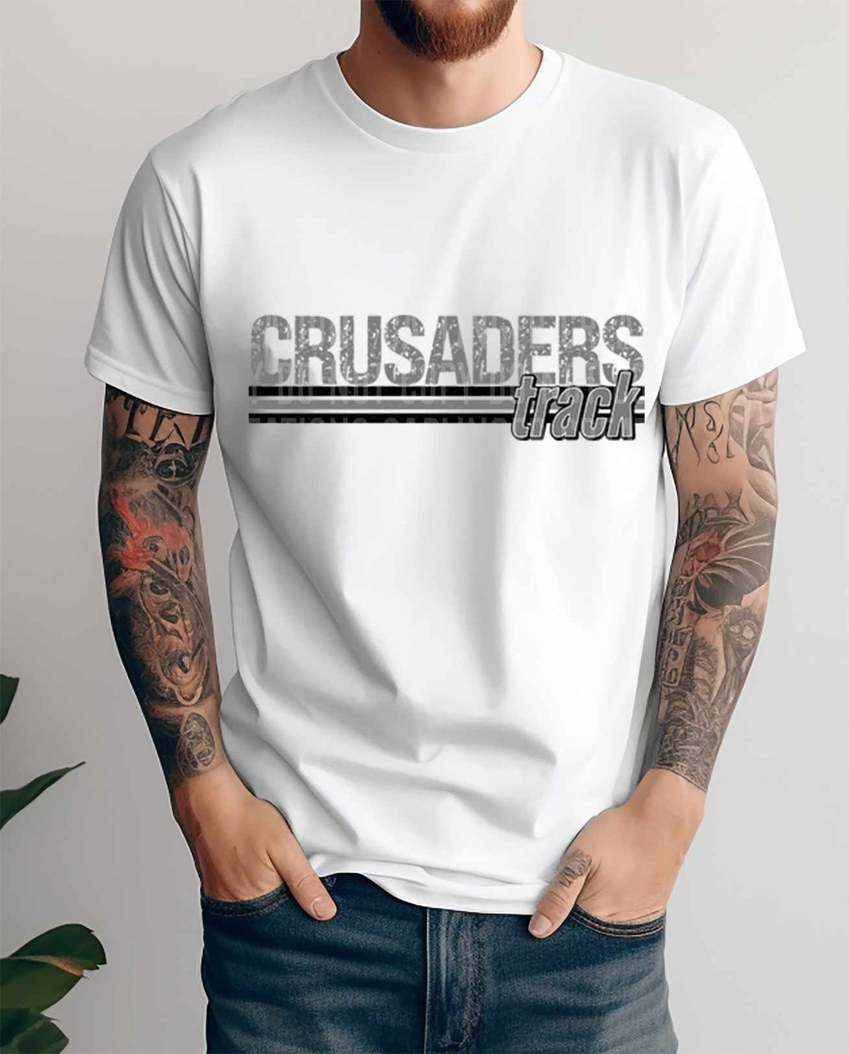 Crusaders track grey vintage (caplinger) 82042 DTF transfer