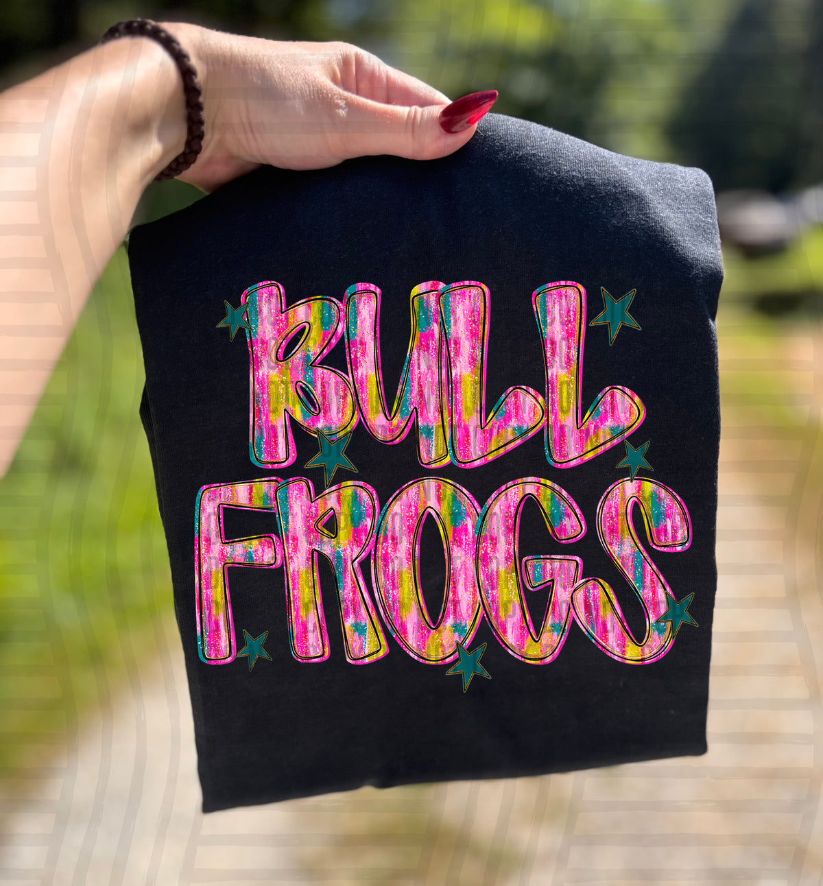 Bullfrogs Pink Brushstroke (Caplinger) DTF Transfers