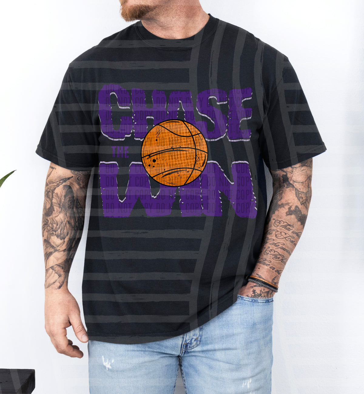 Chase the win basketball PURPLE (Caplinger) DTF Transfer