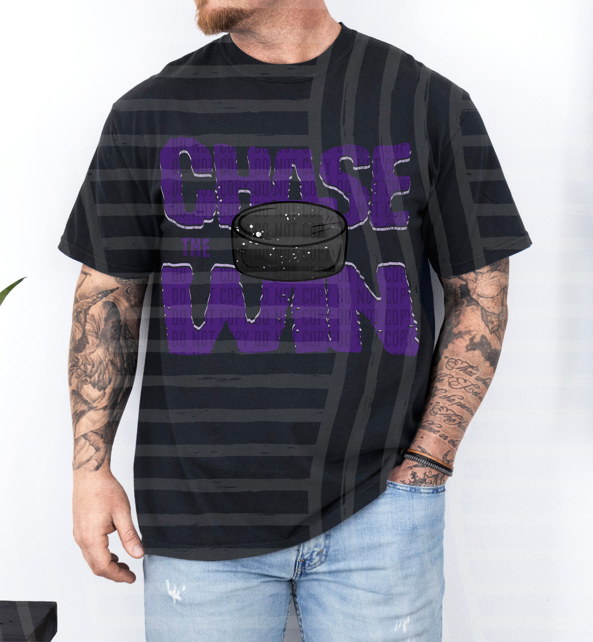Chase the win hockey PURPLE (Caplinger) DTF Transfer