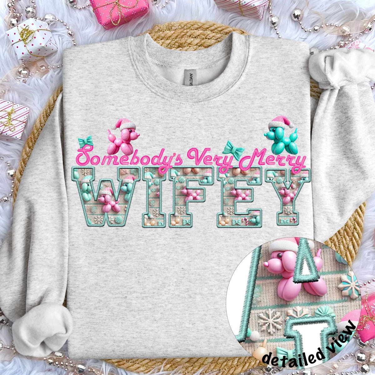Somebody’s very merry wifey (HW) 64416 DTF transfer