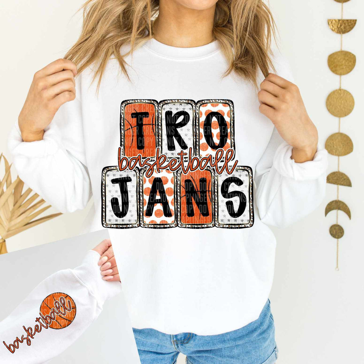 Trojans Basketball FRONT (Caplinger) 82882 DTF transfer